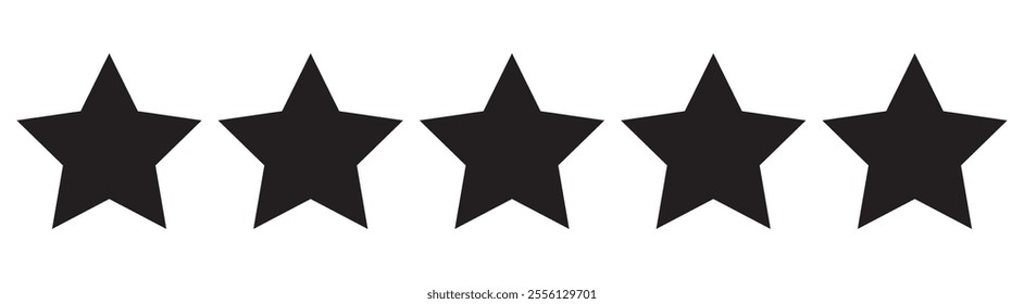 Five star rating icon vector illustration .