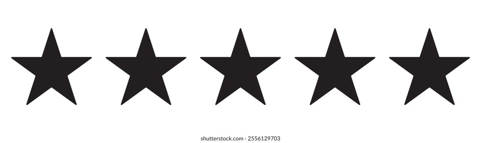 Five star rating icon vector illustration .