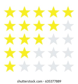 five  star rating icon vector