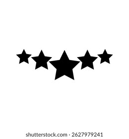 five star rating. level stars - best and top black concept abstract vector illustration