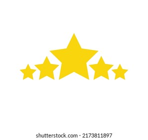 Five Star Rating Review Icon Design Stock Vector (Royalty Free ...