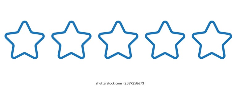 Five star rating review  icon