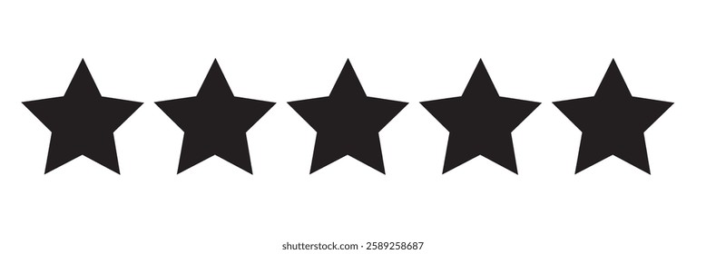 Five star rating review  icon