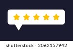 Five star rating vector in flat style design isolated on background. Feedback, Review, and rate us concept. EPS 10 vector illustration.