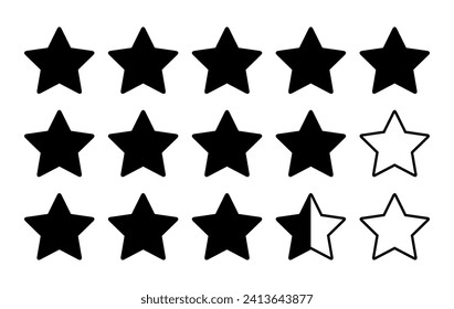 Five star review icon. Customer feedback vector