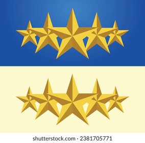 Five Star Review Vektor set