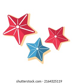 Five star. Summer beach in a coastal beach .vector illustration
