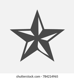 five star symbol 3D space feature vector icon 