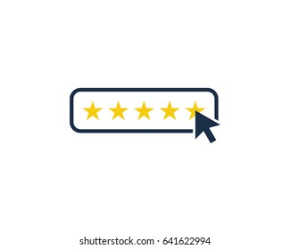 Five Star Testimonial Icon Logo Design Element