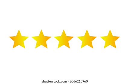 five star vector of a product review