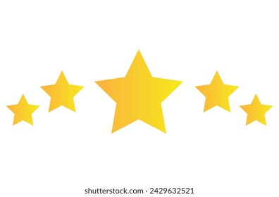 Five stars for concept design. Premium quality. 5 star rating. Vector symbol. Vector illustration. Eps file 539.