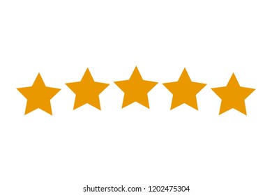 Five stars customer product rating - stock vector