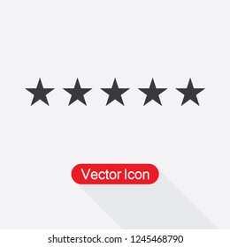 Five Stars Customer Product Rating Review Icon Vector Illustration Eps10