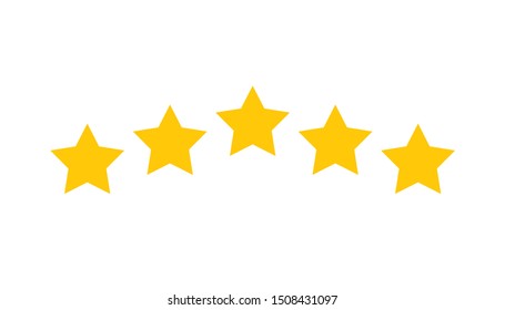 Five stars customer product rating review. vector illustration.