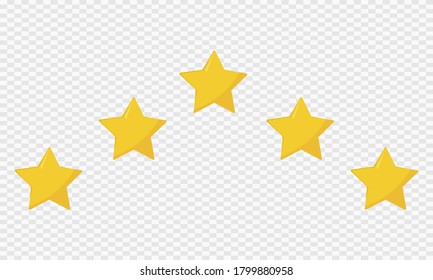 Five stars customer product rating review. vector illustration.