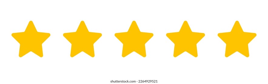 Five stars customer product rating.