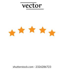 Five stars customer product rating review. flat illustration on white background..eps