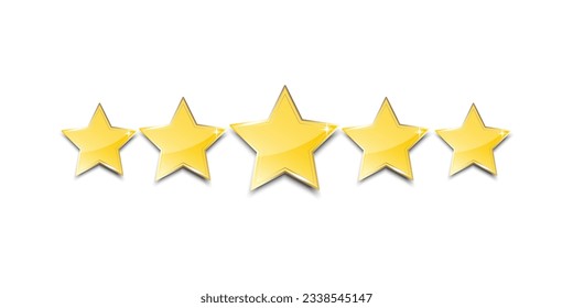 Five stars customer product rating. Vector illustration. EPS 10.