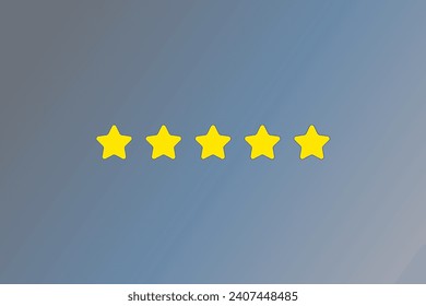 Five stars customer product rating review.