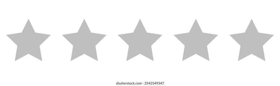 Five stars customer product rating review flat icon for apps and websites. Graphic symbol flat design interface illustration elements for app ui web banner button vector isolated on white background