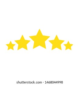 Five stars customer review. sign design
