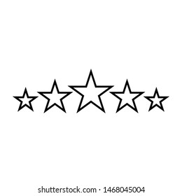 Five stars customer review. sign design