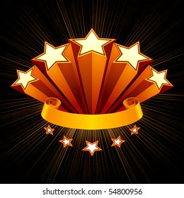 Five Stars emblem, black background