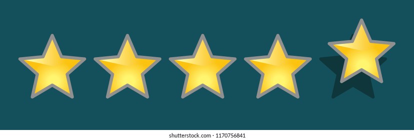 five stars, fifth star out of place 