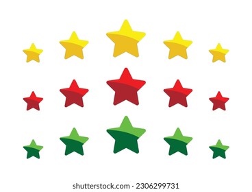 Five stars flat icon for apps and websites. Stars rating review icon. Vector illustration.