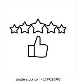 Five Stars Hand Customer Review Quality Stock Vector (Royalty Free ...