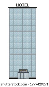 Five stars hotel building. vector
