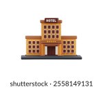 Five stars Hotel icon 3d render concept of hotel, house and apartment building icon vector illustration