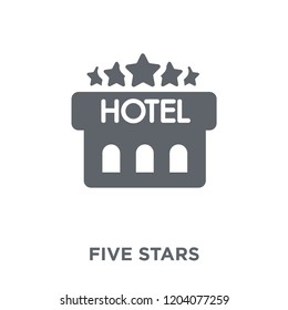 Five stars icon. Five stars design concept from Hotel collection. Simple element vector illustration on white background.