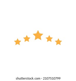 Five stars icon design template vector isolated