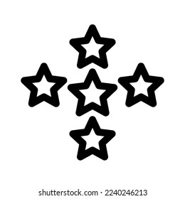 five stars icon or logo isolated sign symbol vector illustration - high quality black style vector icons
