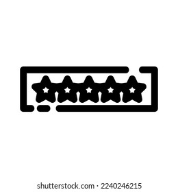 icono de cinco estrellas o logotipo símbolo de signo aislado ilustración vectorial - iconos vectoriales de estilo negro de alta calidad
