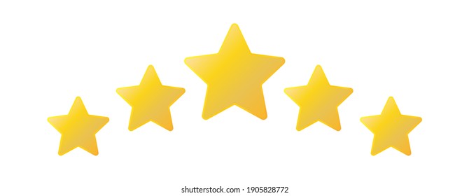 Five stars icon. Stars rating review icon. Vector illustration