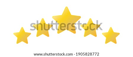 Five stars icon. Stars rating review icon. Vector illustration