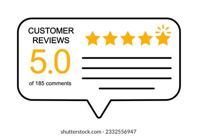 Five stars icon, rating signs, customer reviews sign, rating service, good client satisfaction, user experience best customer feedback concept – stock vector