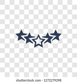 Five stars icon. Trendy Five stars logo concept on transparent background from Hotel and Restaurant collection