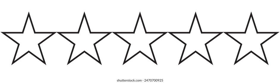 Cinco estrellas icono Vector. Icono plano de la evaluación del producto de cinco estrellas del Cliente para los App y los Sitios web. 11:11