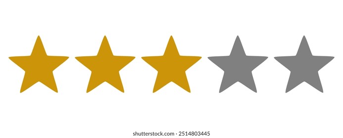 Five stars icon Vector. Five stars customer product rating review flat icon for apps and websites