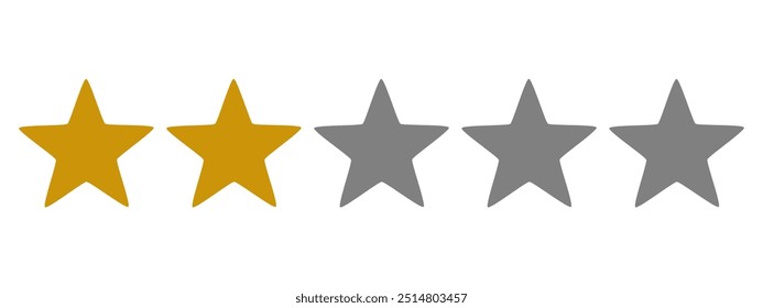 Five stars icon Vector. Five stars customer product rating review flat icon for apps and websites