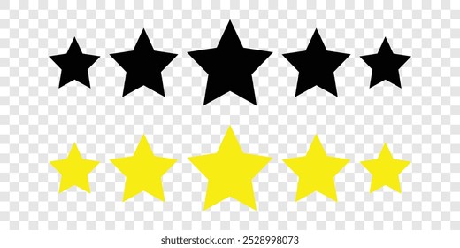 Five stars icon Vector. Five stars customer product rating review flat icon for apps and websites.
