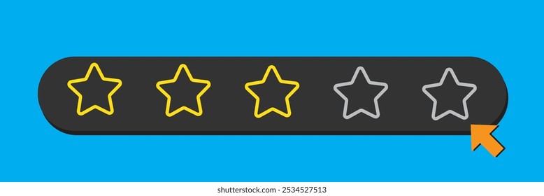 Five stars icon Vector. Five stars customer product rating review flat icon for apps and websites