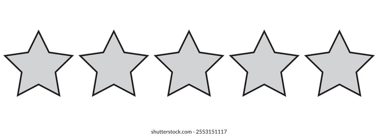 Five stars icon Vector. Five stars customer product rating review flat icon for apps and websites.