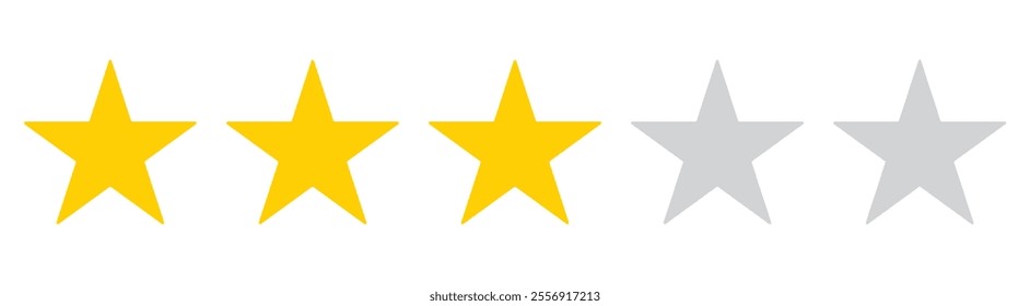 Five stars icon Vector. Five stars customer product rating review icon vector .