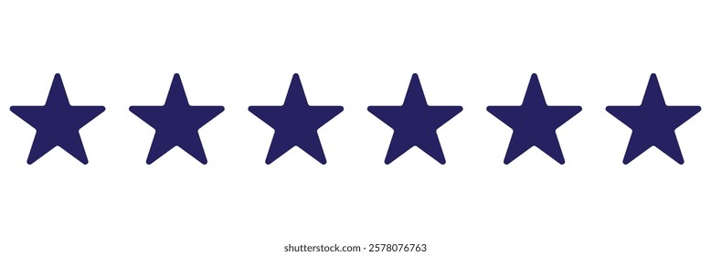 Five stars icon Vector. Five stars customer product rating review flat icon for apps and websites.
