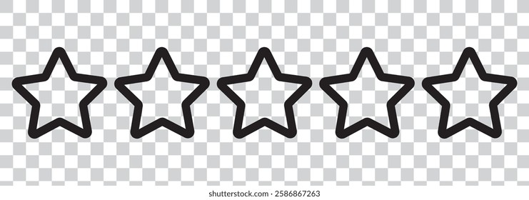 \
Five stars icon Vector. Five stars customer product rating review flat icon for apps and websites