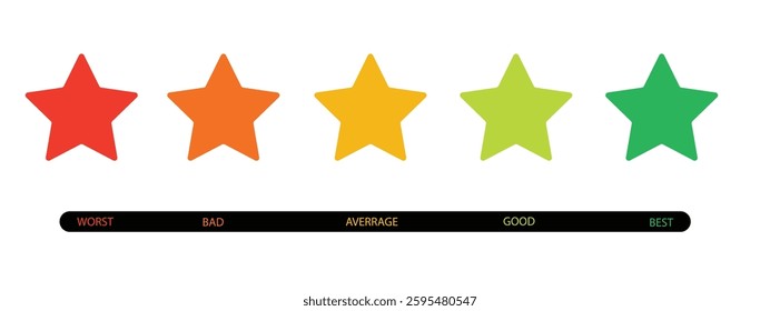 Five stars icon Vector. Five stars customer product rating review flat icon for apps and websites.